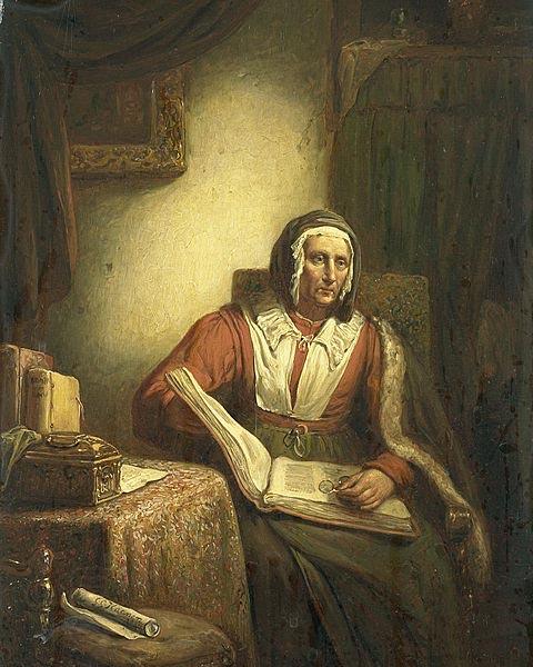 George Gillis Haanen Old Woman Reading China oil painting art